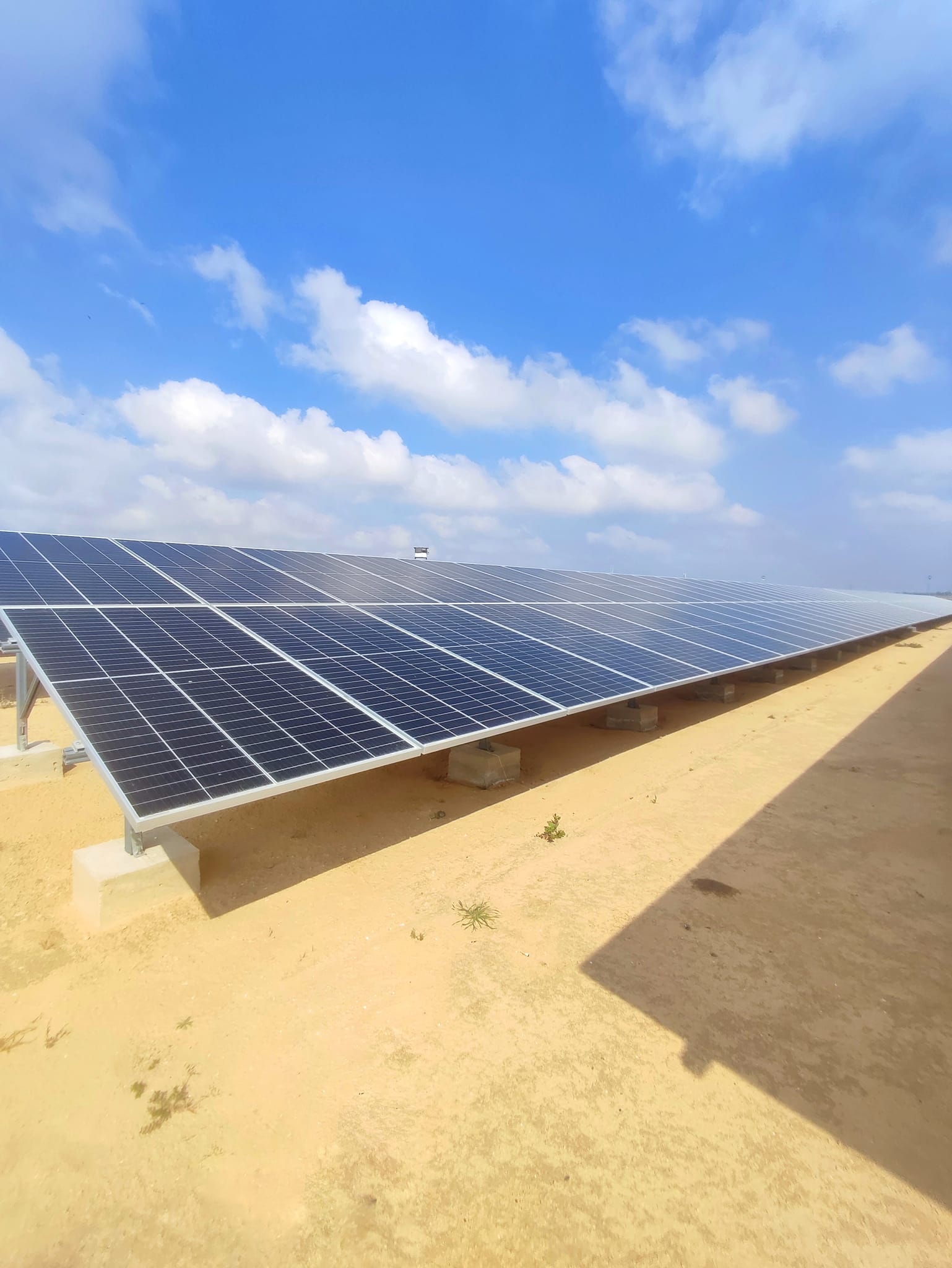 Completion of the construction of a solar panels system with total capacity of 1.3 megawatts for KHAN YOUNIS ......